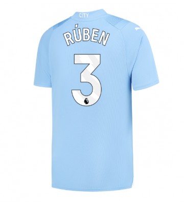 Manchester City Ruben Dias #3 Replika Hjemmebanetrøje 2023-24 Kortærmet